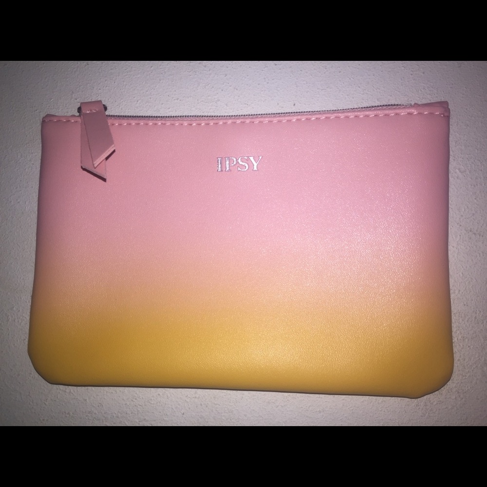 Ipsy Sunset Makeup Travel Bag Vegan Leather